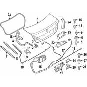 BMW Trunk Lock Actuator Motor - Genuine BMW 51247273752