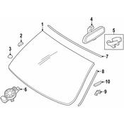 BMW Windshield Molding - Genuine BMW 51317345496