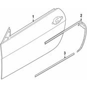 BMW Channel SealingInsideDoor Front Right - Genuine BMW 51337008574