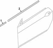 BMW Channel Cover Long Outer Left (Gloss Black) - Genuine BMW 51337221315