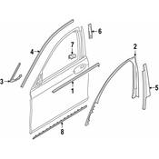 BMW Door Applique Seal - Genuine BMW 51337336053