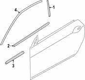 BMW Door Belt Molding - Genuine BMW 51337482725