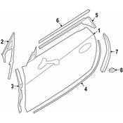 BMW Door Belt Molding - Genuine BMW 51338073929