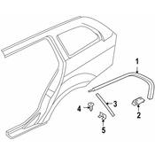 BMW Cover Column C Door Rear Left - Genuine BMW 51347119971