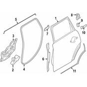 Mini Door Shell Seal - Genuine Mini 51357368711