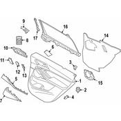 BMW Door Glass Sunshade Bracket - Genuine BMW 51357482518