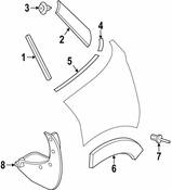 MINI Quarter Panel Reveal Molding Clip - Genuine MINI 51379803785