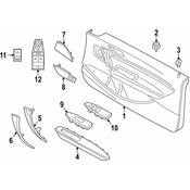 BMW Door Window Switch Bezel - Genuine BMW 51417326359