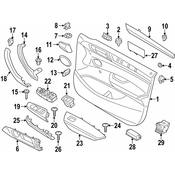 BMW Door Window Switch Bezel - Genuine BMW 51417349320