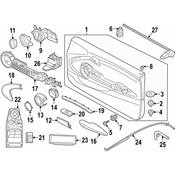 Mini Door Arm Rest Bracket - Genuine Mini 51417359137