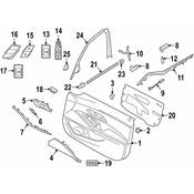 BMW Door Window Switch Bezel - Genuine BMW 51417950910