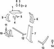 BMW Cover B-Column Bottom Right (Black) - Genuine BMW 51436971872