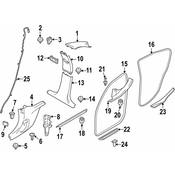BMW Door Pillar Post Trim Set - Genuine BMW 51437326222