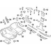 BMW Door Pillar Post Trim Set - Genuine BMW 51437364064