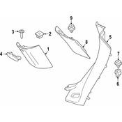 Mini Body C-Pillar Trim Panel - Genuine Mini 51437420584