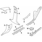 BMW Door Pillar Post Trim Set - Genuine BMW 51437949918