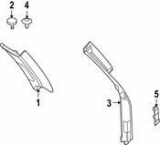 BMW Cover Column D Left (Black) - Genuine BMW 51438037391