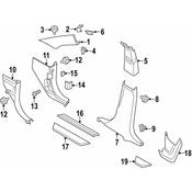 BMW Cover Column A Left (Anthrazit) - Genuine BMW 51438050321