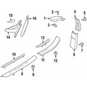 BMW Door Pillar Post Trim Set - Genuine BMW 51438061364