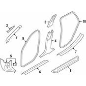 BMW Door Pillar Post Trim Set - Genuine BMW 51438073577