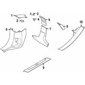 BMW Door Pillar Post Trim Set - Genuine BMW 51438096754