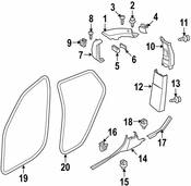 BMW Door Pillar Post Trim Set - Genuine BMW 51439133932
