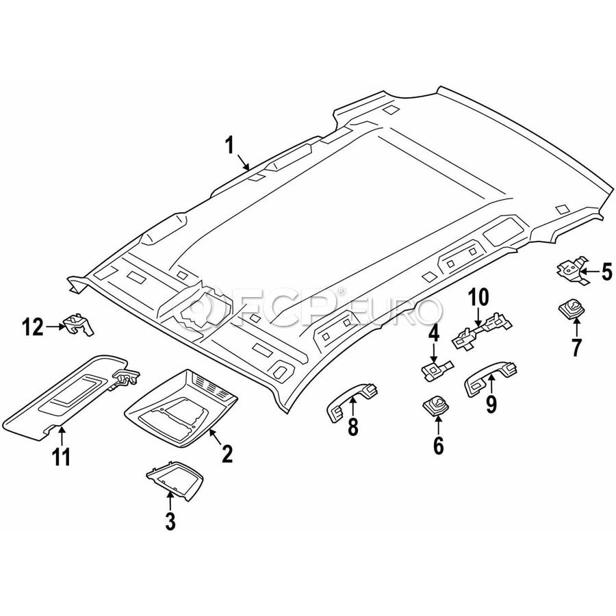 BMW CoverSusp. Loop F Dividing NetFrnt.Lft (Grey) - Genuine BMW ...