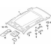 BMW CoverSusp. Loop F Dividing NetRear Lft (Grey) - Genuine BMW 51447245439
