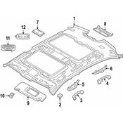 BMW Vanity Mirror - Genuine BMW 51447394887