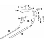 BMW Door Pillar Post Trim Set - Genuine BMW 51448057933