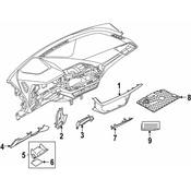 BMW Instrument Panel Cover - Genuine BMW 51456823166