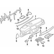 BMW Trim Dashboard Aluminium Right (Trace) - Genuine BMW 51458051335