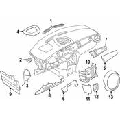 Mini Instrument Panel Molding - Genuine Mini 51459283878