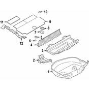 BMW Spare Tire Compartment Cover - Genuine BMW 51475A01872