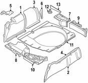 BMW Pad Floor Carpet Right Rear (Black) - Genuine BMW 51478185238