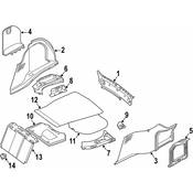 BMW Trim Panel Trunk Rear Bottom (Black) - Genuine BMW 51478223560