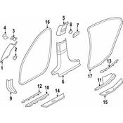 BMW Cover Cover Strip Front Left (Black) - Genuine BMW 51479124737
