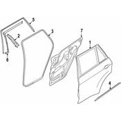 BMW Door Water Deflector - Genuine BMW 51487355615