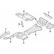 BMW Floor Pan Heat Shield - Genuine BMW 51488070514