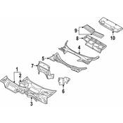 BMW Sound Insulat.Dash Panel Engine Room Ce. - Genuine BMW 51488268329