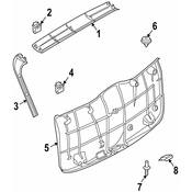 BMW Left Trunk Lid Panel Trim (Anthrazit) - Genuine BMW 51493418685