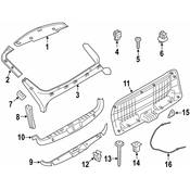 BMW Liftgate Trim - Genuine BMW 51497205823