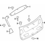 BMW Lower Tail Lid Trim Panel (Black) - Genuine BMW 51497260242