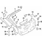 BMW Liftgate Trim Cover Clip - Genuine BMW 51497318331