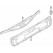 BMW Lower Tail Lid Trim Panel (Black) - Genuine BMW 51497327732