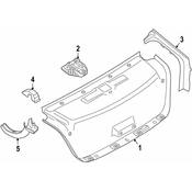 BMW Deck Lid Trim - Genuine BMW 51497364425