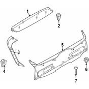 BMW Trim Panel Trunk Lid Centre (Ivory White) - Genuine BMW 51497365378