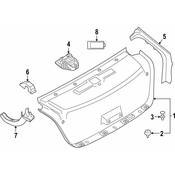 BMW Deck Lid Trim - Genuine BMW 51497400596