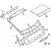 BMW Liftgate Trim - Genuine BMW 51497441977