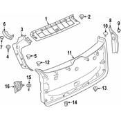 BMW Liftgate Trim - Genuine BMW 51497470633